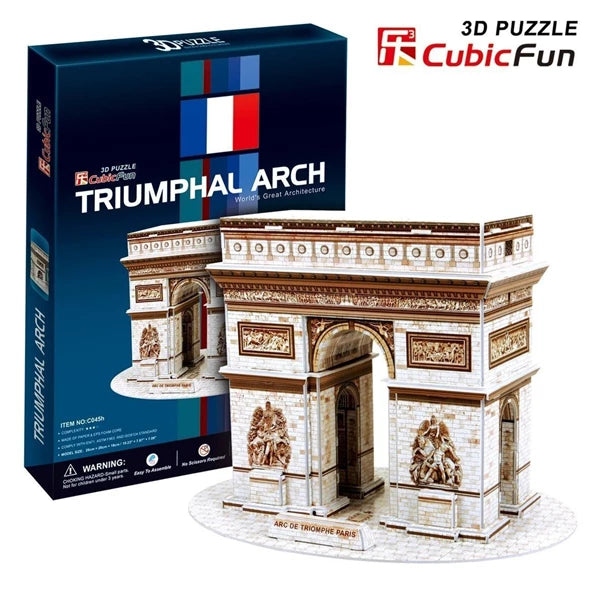 Triumphal Arch 3D Puzzle CubicFun Arc De Triomphe C045H – Red Hen Toys