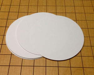 50 five-inch white paper circles