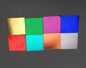 metallic paper squares