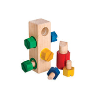 Screw Block Wooden Toy